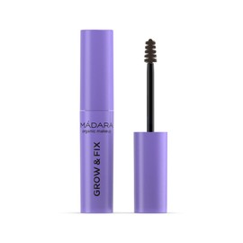 MÁDARA Organic Skincare Grow & Fix Tinted Eyebrow Gel, 4 Ash Brown, 4.25 ml - Tones the Brows with Natural Mineral Pigments, Gives Volume and Hold and Supports Brow Growth