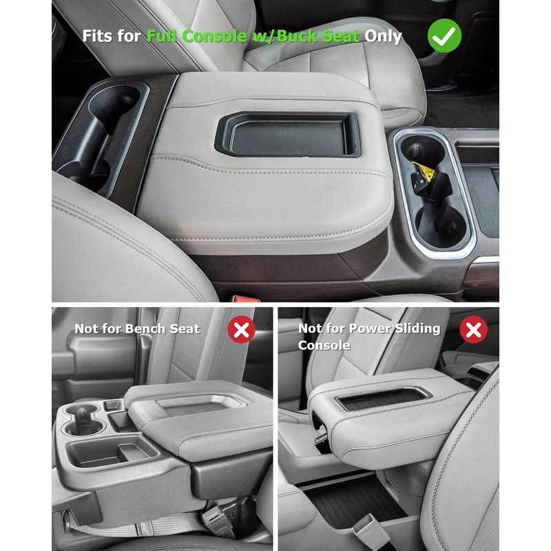 INTGET Center Console Cover for Chevy Silverado & GMC Sierra