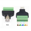 PENGLIN 4PCS RJ45 Male Female to 8 Pins Screw Terminal