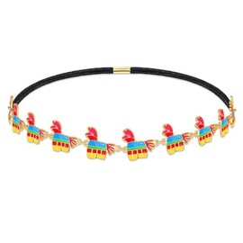 HZEYN Cinco De Mayo Headband Mexican Fiesta Sombrero Donkey Avocado Stretch Headbands Hair Band Party Costume Headwear Hair Accessories Donkey