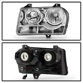 ACANII - For 2005-2010 Chrysler 300 Halogen Headlights Headlamps Head Lights Lamps Replacement Driver + Passenger Side