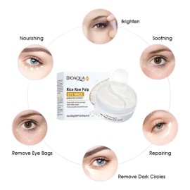 Extracto De Arroz Bioaqua 30 Pares Elimina Ojeras Bolsas                                                                                              