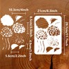 FINGERINSPIRE Layered Hydrangea Pattern Painting Stencil 8.3x11.7inch Hydrangea Flower Drawing