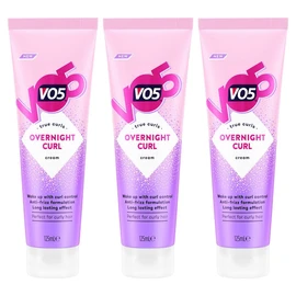 VO5 Overnight Curl Cream Long-Lasting Effect and Anti-Frizz Formulation which Prevents Frizz and Maintains Natural Movement, Perfect for Curly Hair, 125ml (Buy 3)