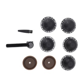 Refillable Coffee Pods, Reusable Capsule Set, Washable, Compact with Lid for Home (Black)