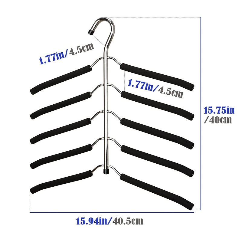 Hangers Space Saving Clothes Hanger 4 Packs Swing Arm Non