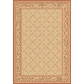 Safavieh Courtyard Collection CY1502 Indoor/ Outdoor Area Rug, 5'3" x 7'7", Natural / Terra