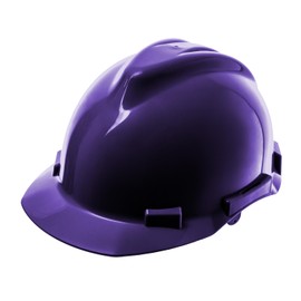 Glove Station Full Brim Hard Hat for Men & Women - Purple, Construction Safety Helmet & Hard Hat, One Size with Padded 4-Point Ratchet Suspension, Non-Vented High-Density Polypropylene Shell
