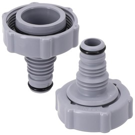 YJSDDNTY 2 x P6H1419 drain valve, drainage adapter for draining pool hose, adapter hose, drain valve connection (grey, diameter 32 mm)