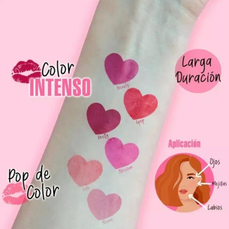 Labial Kiss Lip Tint Pink Up 24 Hrs