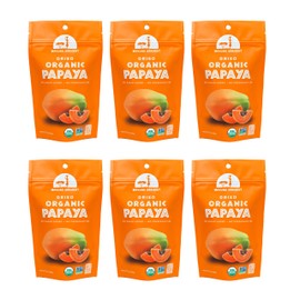 Mavuno Harvest Direct Trade Organic Dried Fruit, Papaya, 6 Count