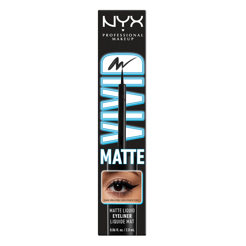 NYX PROFESSIONAL MAKEUP Vivid Matte Liquid Liner, Smear-Resistant Eyeliner with