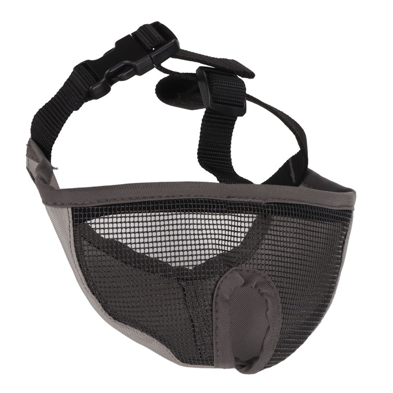Adjustable Bulldog Mask Bite and Barking Dog Muzzle Eye Closed