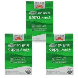 Goryeo Eundan Korea Eundan Vegetable Pure Altige Omega-3 Memory Plus 60 capsules x 3 boxes / 고려은단 식물성 퓨어 알티지 오메가3 기억력 플러스 60캡슐 x 3박스