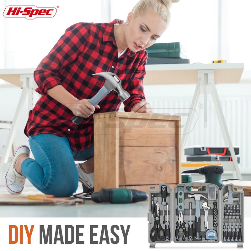 Hi-Spec 54pc General Household Tool Set – Home & Garage