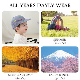 XIAOHAWANG Summer Baseball Cap for Boys Girls Adjustable Sports Cap Children with Dinosaur Embroidery Peaked Cap Children UV Protection 2–6 Years, blue