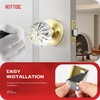 Heittis 4 Pack Passage Glass Door Knobs,Passage Function Interior Door