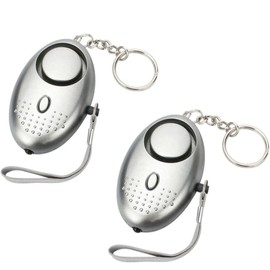 Personal Alarms For Women, 150DB Reusable Police Approved LOUD Security Alarms Siren Keychain with LED Light, Elderly Mini Loud Personal Staff Panic Rape Attack Safety Security Alarm (Silver)