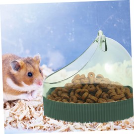 Kisangel Transparent Acrylic Hamster Bowls Cute Midnight Feeder for Pets Water and Food Dish for Hamsters Chinchillas and Rats Cage Accessories