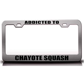 Custom Brother - Addicted to CHAYOTE Squash Food Vegetable Fruit Metal Car SUV Truck License Plate Frame Ch m22