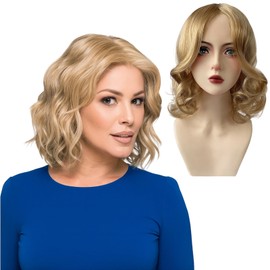 Blonde Curly Wig, Short Blonde Bob Wig For Women, Natural Look Synthetic Hair, Perfect For Cosplay, Halloween, Theme Parties, Weddings, Photo Shoots, Night Out