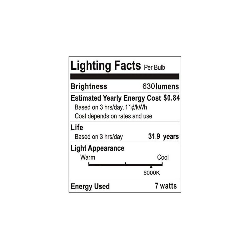 12V LED Light Bulb 7W 630Lm Low Voltage E26 Base