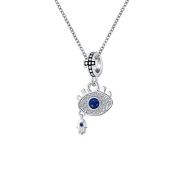 KunBead 18 inch Hamsa Hand Evil Eye Pendant Necklace for Mum Daughter Nana Grandma Granddaughter Auntie Friend Wife Sister