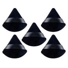 EZONEDEAL 5PCs Powder Puffs For Face Powder, Black Triangle Makeup Powder Puff For Loose Powder Soft Body Cosmetic Foundation Sponge Mineral Powder Wet Dry Beauty Makeup Tool, Makeup Sponge