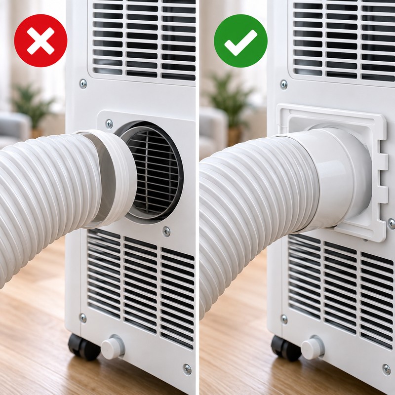Portable Air Conditioner Exhaust Duct Adapter, ABS Vent Hose Connector