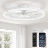 LEDIARY Ceiling Fans with Lights and Remote, 24'' Low Profile