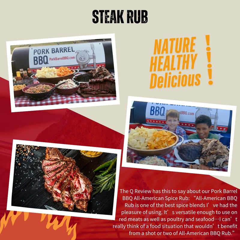 Pork Barrel BBQ Steak Spice Rub - Premium All-Purpose Seasoning,