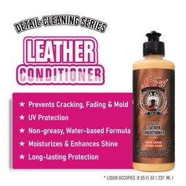 H.O.W Guard Series Leather Conditioner｜Restores Polish & Provides UV Protection｜for All Leather Items Including Car Interiors, Furniture, Shoes, Purses and Jackets (8oz)