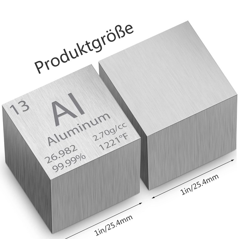 Pevfeciy 1 Inch Aluminium Cube 25.4 mm Metal Density Cube