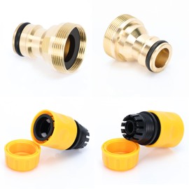 MAGLAUG Universal Kitchen Tap Hose Connector Fitting Set, Mixer Tap Garden Hose Pipe Connector & Hose End Quick Connect Tap Adapter Hose Attachments for Kitchen Sink (Mixertap +2hose end)
