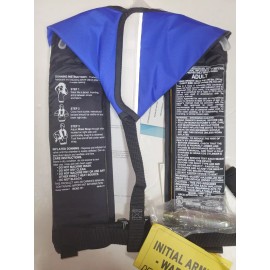 Kent Stearns M24 Manual Inflatable Work Vest-Adult Universal- 30"-52" chest Blue