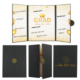 Black Gold Graduation Guest Book Party Decorations, Class of 2025 Congratulations Graduates Alternative Signature Signing Card Board for Men Women Congrats Grad Happy Graduation Gifts