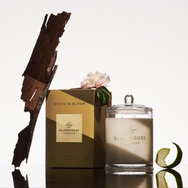 Glasshouse Fragrances Kyoto in Bloom 2 Pack Candle, Triple Scented Natural Soy Wax Blend, 2 Wicks & Glass Jar, 65 Hour Burn Time, Camellia & Lotus, 2 x 13.4 oz. (380g)