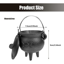 Cast Iron Potjie Pot, 3 Legs for Even Heat Distribution, Camping Pot, South Afracan Pot for Outdoor Garden for over-the-fire Cooking-Star