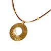 Open Mandala Necklace 3 cm Vegetable Gold with Branch