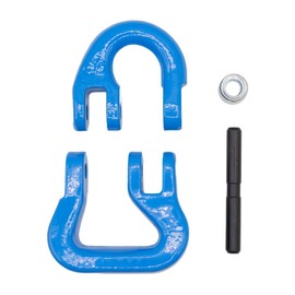 1/2" G100 Web Sling Connector Link, Alloy Steel, Blue, 15,000 lbs WLL – Heavy Duty Material Handling & Rigging Hardware for Overhead Lifting with Polyester or Nylon Slings