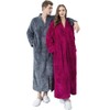 Oksun Womens Plus Size Fleece Dressing Gown Soft Bathrobe Full