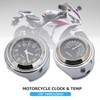 TOTMOX 2pcs 7/8 Inch Motorcycle Handlebar Clock and Thermometer Universal