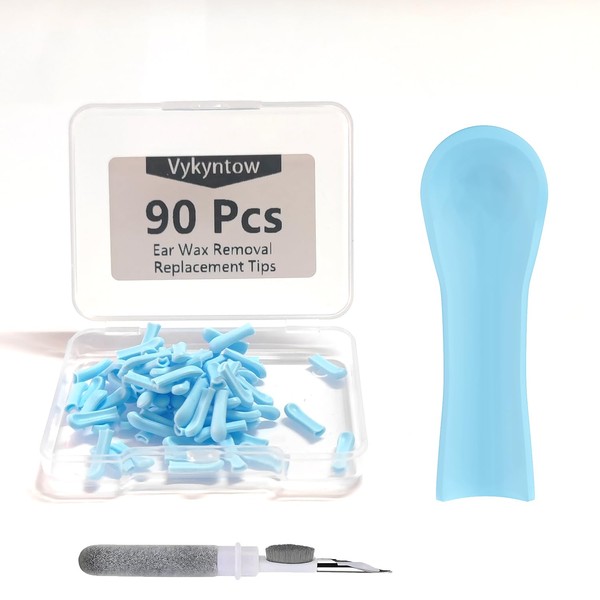 90 Pieces Ear Wax Removal Replacement Tips for Ear Camera,