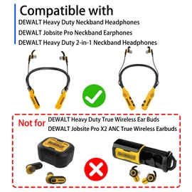 NANLANFAN Replacement Triple Flange Ear Tips for Dewalt Headphones, Compatible with Dewalt Heavy Duty/Heavy Duty 2-in-1 Bluetooth Neckband Headphones, Soft Silicone Ear Tips, 9 Pairs (S/M/L)