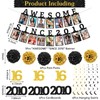 Awesome Since 2010 Photo Banner, Black Gold Sweet 16 Party
