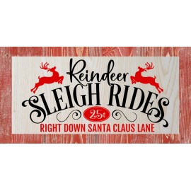 Sign Me Up By Diana Reindeer Sleigh Ride Sign or Door Hanger