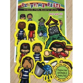 Jack and Jill Nursery Rhyme Felt Figures | 7 Adorable Felt Board Pieces for Flannel Board. Perfect for Toddlers, Preschool and Kindergarten - Reusable Felt Board Stories