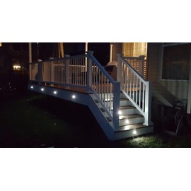 LED Recessed Floor Spotlights Set of 6 Diameter 45 mm 1 W Patio Recessed Spotlights Outdoor 12 V IP67 Waterproof Patio Light for Kitchen Garden Stairs Balcony Patio Cool White