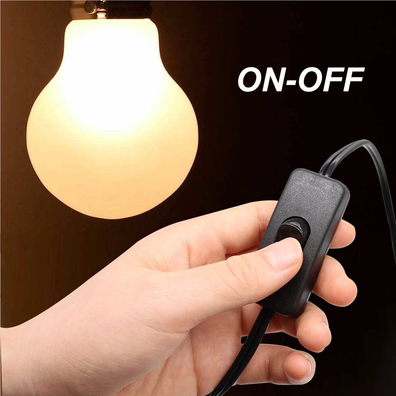 weideer Lamp Cord with On/Off Switch Plug Pure Copper 6
