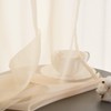 TOAVA DECO Beige Sheer Curtains 108 Inches Long 2 Panels